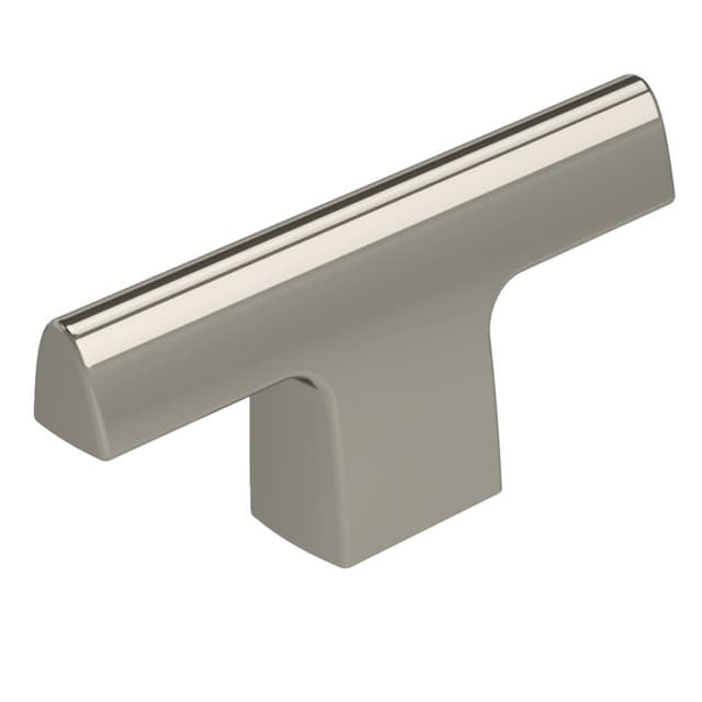 Amerock Riva Series Polished Nickel 2-1/2 in (64 mm) L x 1/2 in (13 mm) W Knob, -BP55361PN