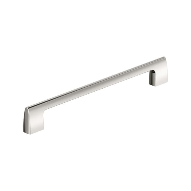 Amerock Riva Series 10-1/16 in (256 mm) Center to Center Polished Nickel Pull, BP55490PN