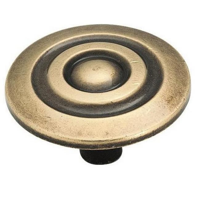 Amerock Hatfield Series Antique Brass 1-1/2 in (38 mm) Diameter Knob, - BP594AE