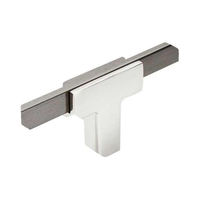 Amerock Urbanite Series Polished Chrome/Black 2-5/8 in (67 mm) L x 1/2 in (13 mm) W Knob, -BP6726BCR