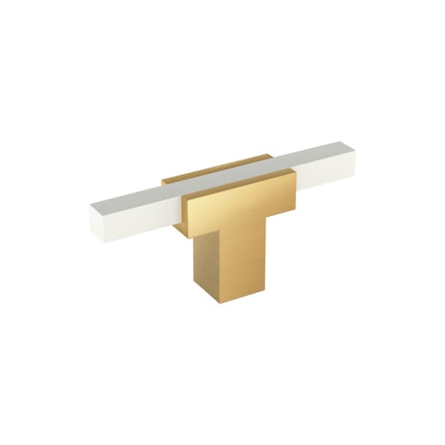 Amerock Urbanite Series Champagne Bronze/White 2-5/8 in (67 mm) L x 1/2 in (13 mm) W Knob, BP67CZWHT