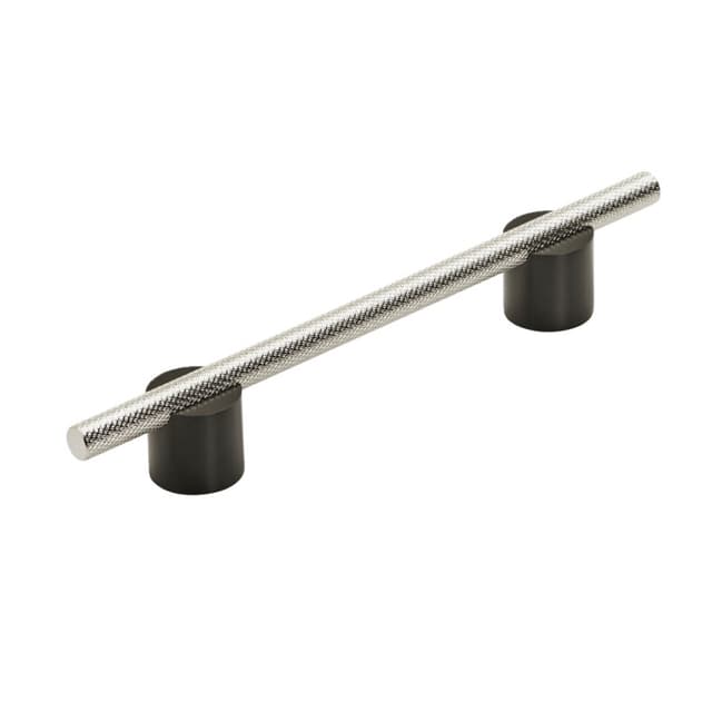Amerock Transcendent Series 5-1/16 in (128 mm) Center to Center Matte Black/Polished Nickel Pull, -BP7414128MBPN
