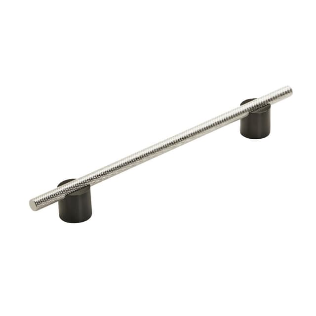 Amerock Transcendent Series 7-9/16 in (192 mm) Center to Center Matte Black/Polished Nickel Pull, -BP7414192MBPN