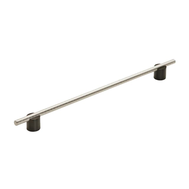 Amerock Transcendent Series 12-5/8 in (320 mm) Center to Center Matte Black/Polished Nickel Pull, -BP7414320MBPN
