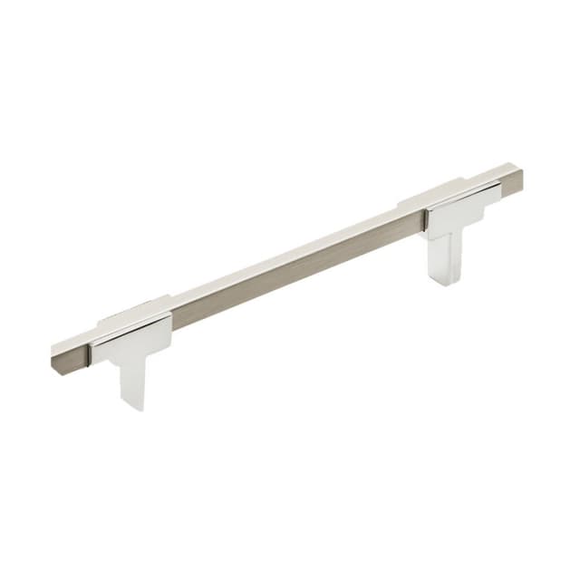 Amerock Urbanite Series 5-1/16 in (128 mm) Center to Center Polished Chrome/Satin Nickel Pull, -BP77812826G10