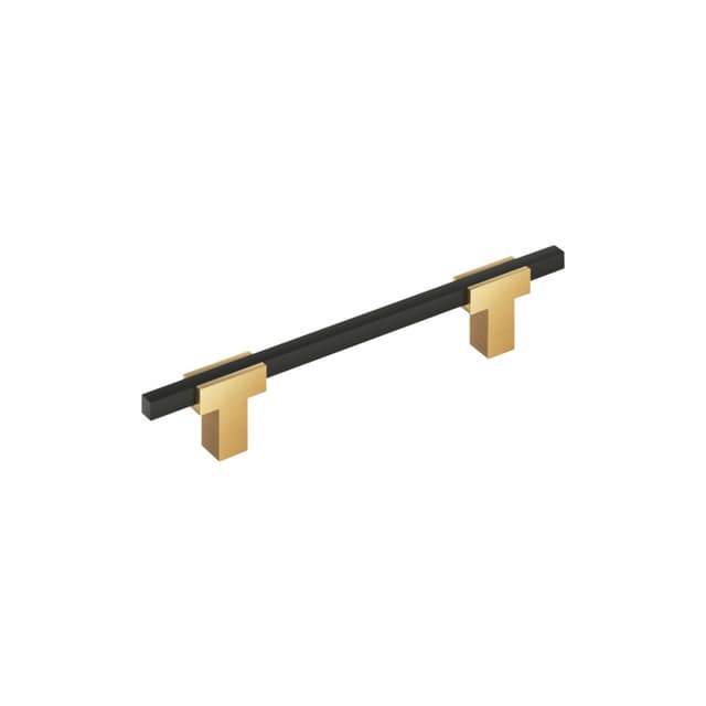 Amerock Urbanite Series 5-1/16 in (128 mm) Center to Center Champagne Bronze/Matte Black Pull, BP778128CZMB