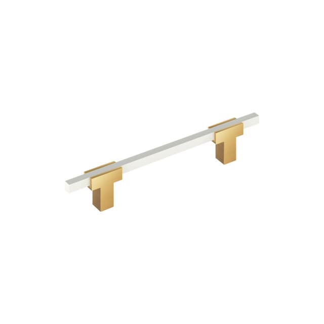 Amerock Urbanite Series 5-1/16 in (128 mm) Center to Center Champagne Bronze/White Pull, BP778128CZWHT