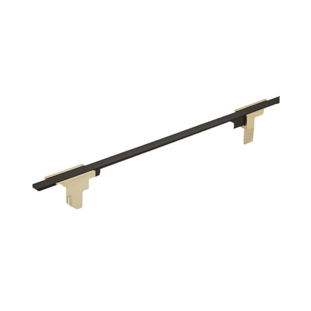 Amerock Urbanite Series 6-5/16 in (160 mm) Center to Center Brushed Gold/Matte Black Pull, -BP778160BGLMB