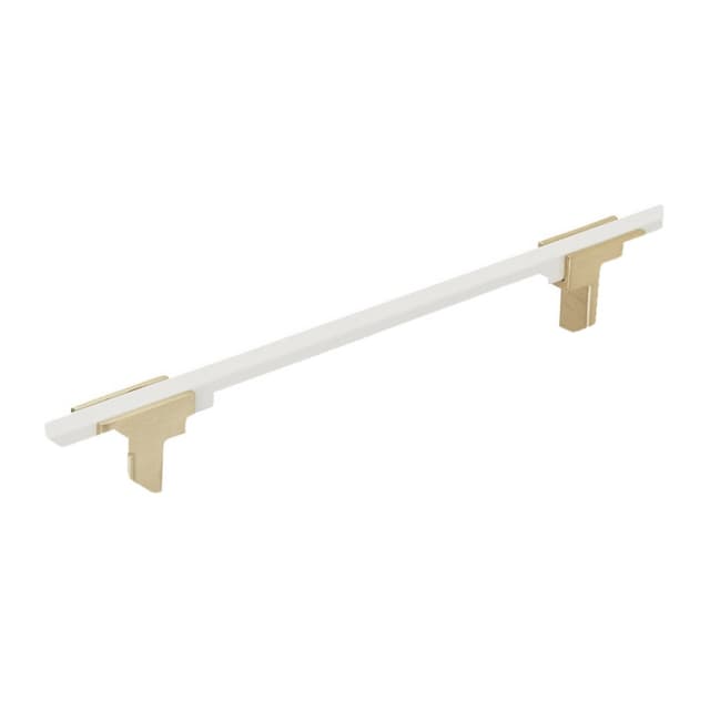 Amerock Urbanite Series 6-5/16 in (160 mm) Center to Center Brushed Gold/White Pull, -BP778160BGLWHT