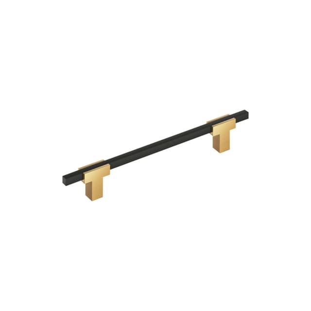 Amerock Urbanite Series 6-5/16 in (160 mm) Center to Center Champagne Bronze/Matte Black Pull, BP778160CZMB