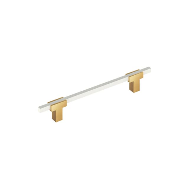 Amerock Urbanite Series 6-5/16 in (160 mm) Center to Center Champagne Bronze/White Pull, BP778160CZWHT