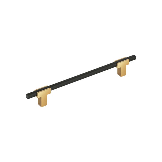 Amerock Urbanite Series 7-9/16 in (192 mm) Center to Center Champagne Bronze/Matte Black Pull, BP778192CZMB