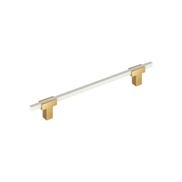Amerock Urbanite Series 7-9/16 in (192 mm) Center to Center Champagne Bronze/White Pull, BP778192CZWHT