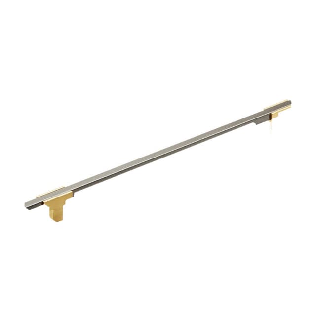 Amerock Urbanite Series 10-1/16 in (256 mm) Center to Center Brushed Gold/Black Chrome Pull, -BP778256BGLBCR