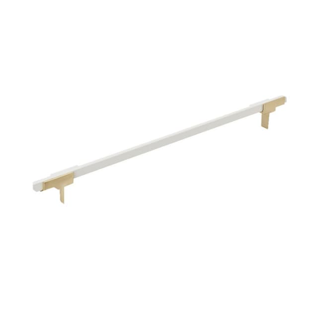 Amerock Urbanite Series 10-1/16 in (256 mm) Center to Center Brushed Gold/White Pull, -BP778256BGLWHT