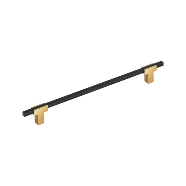 Amerock Urbanite Series 10-1/16 in (256 mm) Center to Center Champagne Bronze/Matte Black Pull, BP778256CZMB