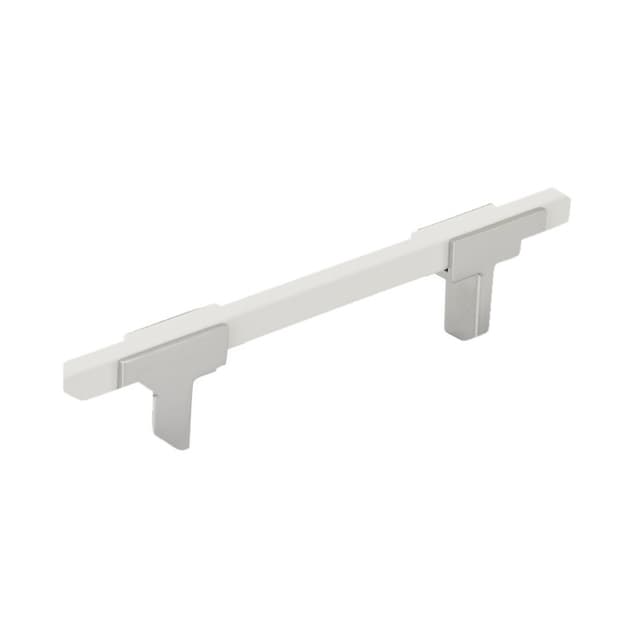 Amerock Urbanite Series 3-3/4 in (96 mm) Center to Center Polished Chrome/White Pull, -BP7789626WHT