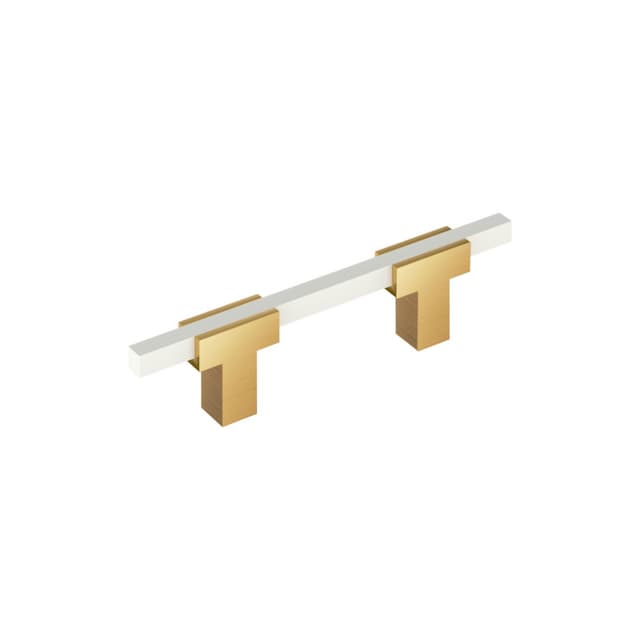 Amerock Urbanite Series 3 in (76 mm) Center to Center Champagne Bronze/White Pull, BP77898CZWHT