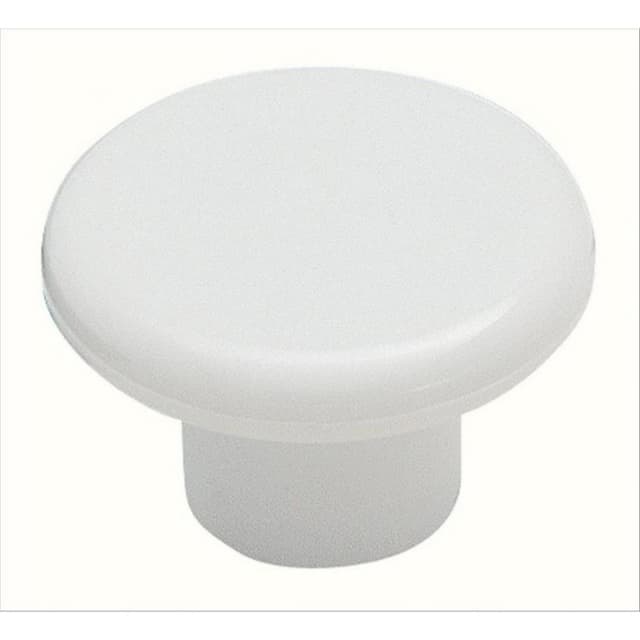 Amerock Everyday Heritage Series White 1-1/4 in (32 mm) Diameter Knob, - BP802PW