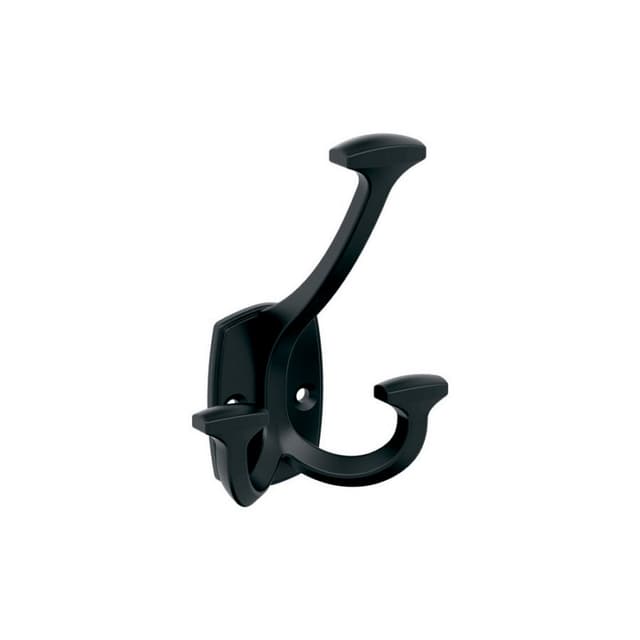 4-9/16" x 4-9/16" Vicinity Triple Prong Decorative Wall Hook, Matte Black