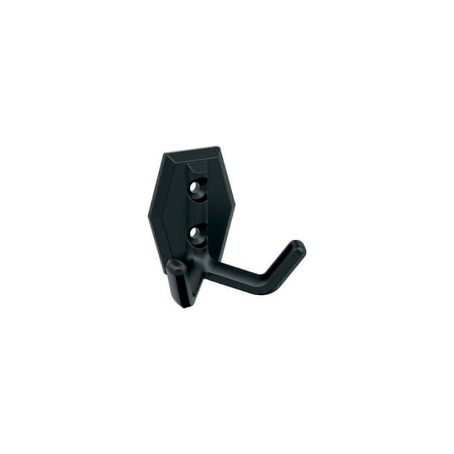 2-1/4" x 2-1/4" Benton Double Prong Decorative Wall Hook, Matte Black