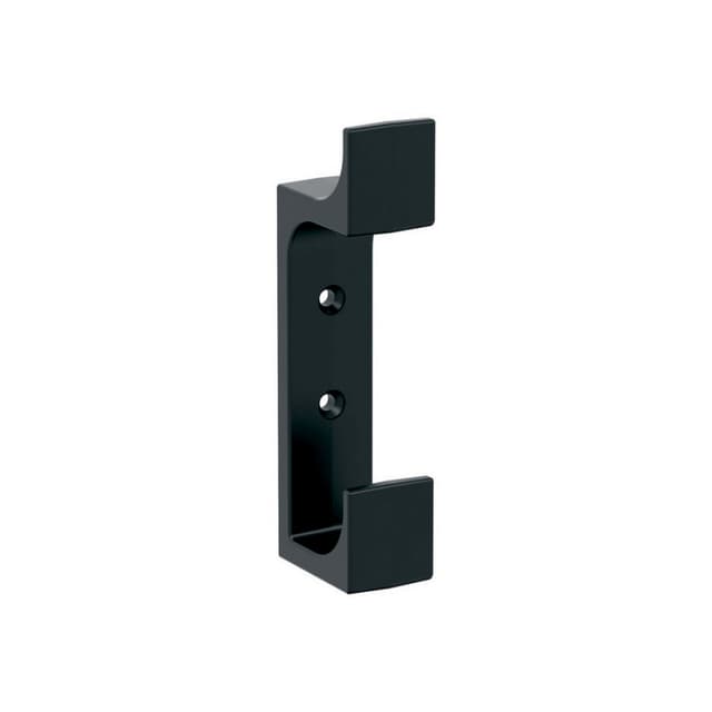 4-3/4" x 4-3/4" Bray Double Prong Decorative Wall Hook, Matte Black