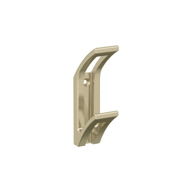 4-1/16" x 4-1/16" Avid Double Prong Decorative Wall Hook, Golden Champagne