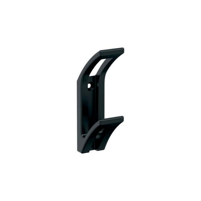 4-1/16" x 4-1/16" Avid Double Prong Decorative Wall Hook, Matte Black
