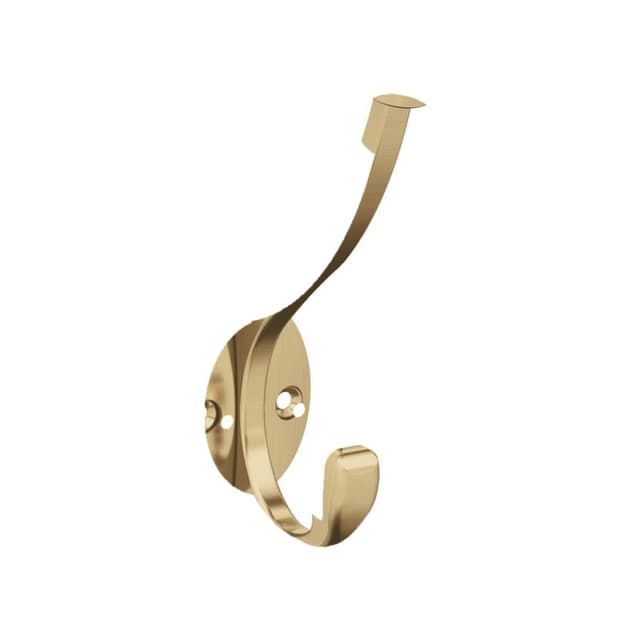 5-1/2" x 5-1/2" Adare Double Prong Decorative Wall Hook, Champagne Bronze Finish