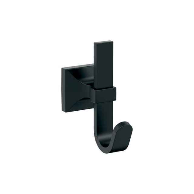 3-15/16" x 3-15/16" Burbank Single Prong Decorative Wall Hook, Matte Black