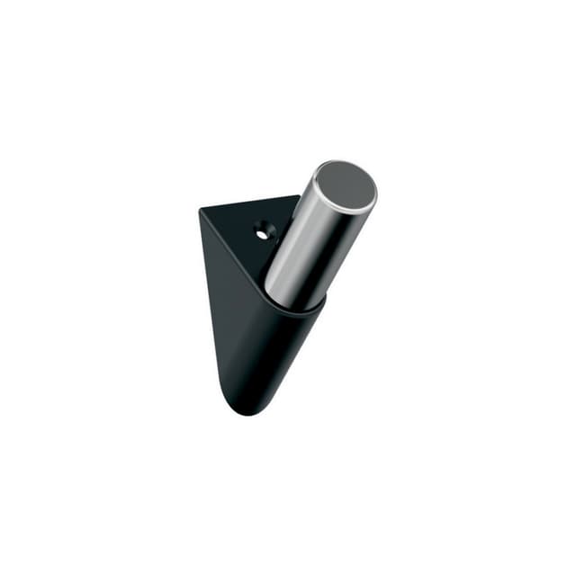3-11/16" x 3-11/16" Acclivity Single Prong Decorative Wall Hook, Matte Black/Polished Chrome