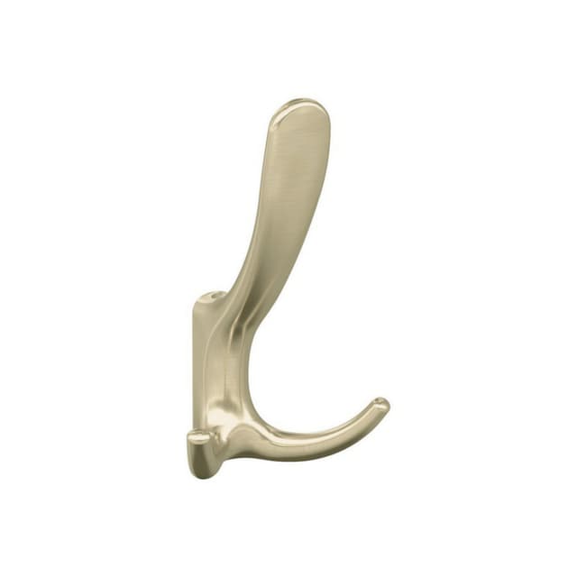 4-15/16" x 4-15/16" Finesse Triple Prong Decorative Wall Hook, Golden Champagne