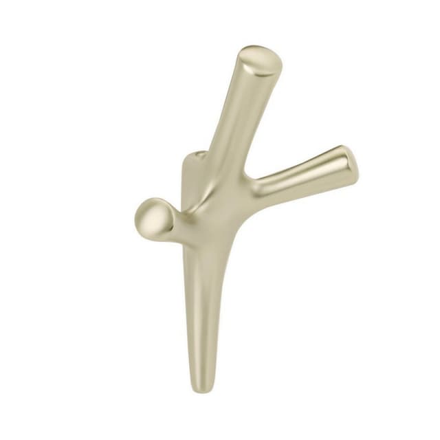 6-5/16" x 6-5/16" Kodiak Triple Prong Decorative Wall Hook, Golden Champagne