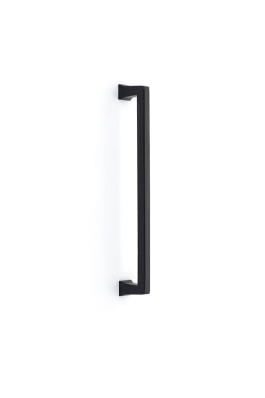 Emtek Art Deco Alexander Appliance Pull, 12"CC, Flat Black - 86442US19
