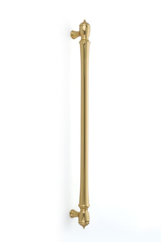 Emtek Spindle Cabinet Appliance Pull, 18"CC, Polished Brass - 86344US3