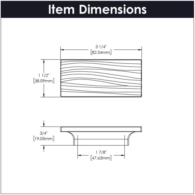 Belwith Keeler Bijou Dune Series Polished Nickel Pull, B074961-14