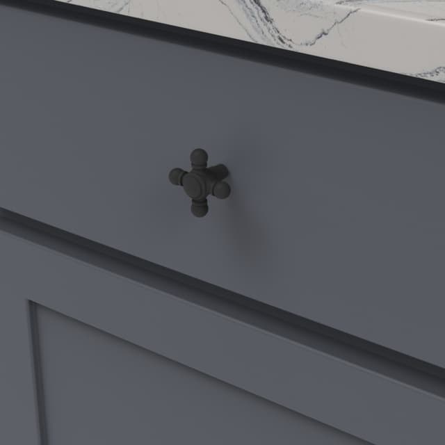 Belwith Keeler Traditional Fuller Series Matte Black Knob, B075061-MB