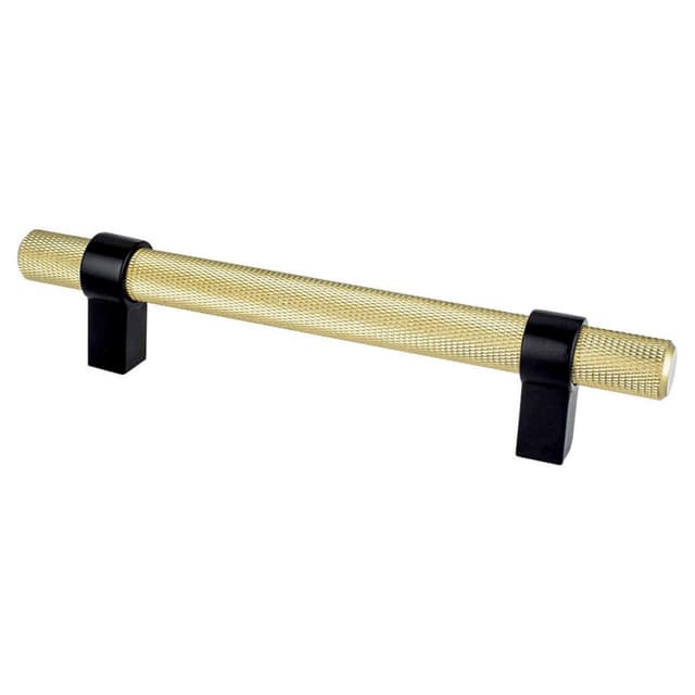 Berenson Radial Reign Series, Pull 128MM CC Modern Brushed Gold & Matte Black Finish