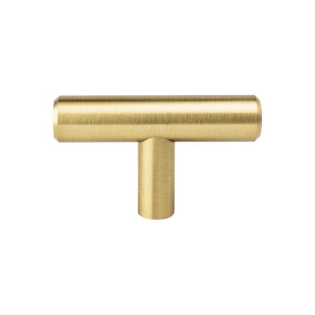 Berenson Tempo Series Modern Brushed Gold 2" (51 mm) L x 1/2" (12.5 mm) W Knob, - 0829-2MDB-P