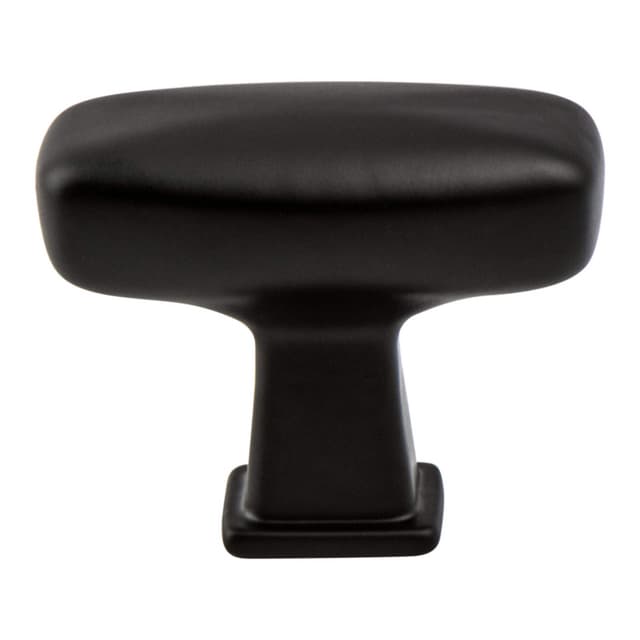 Berenson Subtle Surge Series Matte Black 1-9/16" (40 mm) L x 3/4" (19 mm) W Knob, - 1239-1055-P