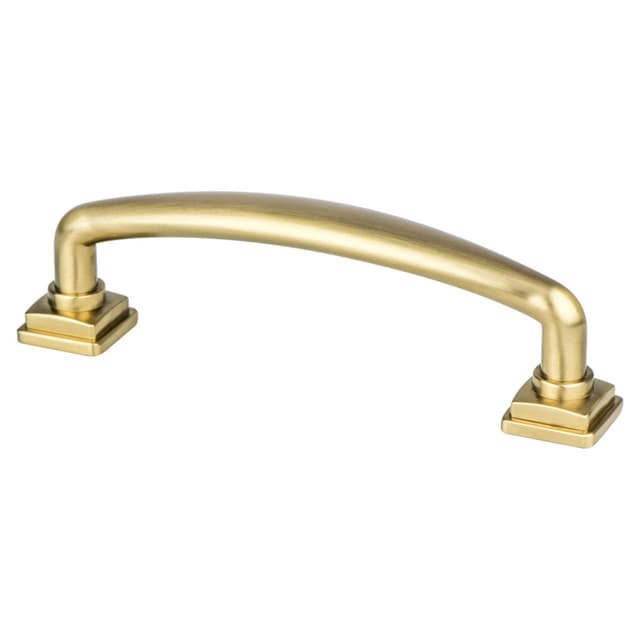 Berenson Tailored Traditional Series 3-3/4" (95 mm) Center to Center Modern Brushed Gold Pull, - 1282-1MDB-P