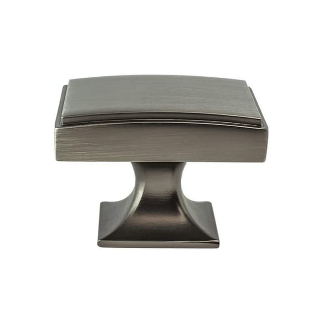 Berenson Hearthstone Series Vintage Nickel 1-9/16" (40 mm) L x 1-1/16" (27 mm) W Knob, - 2166-1VTN-P