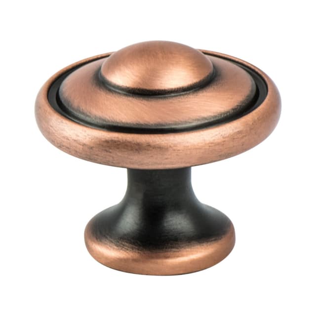 Berenson Euro Traditions Series Brushed Antique Copper 1-3/16" (30 mm) Diameter Knob, - 2923-1BAC-P