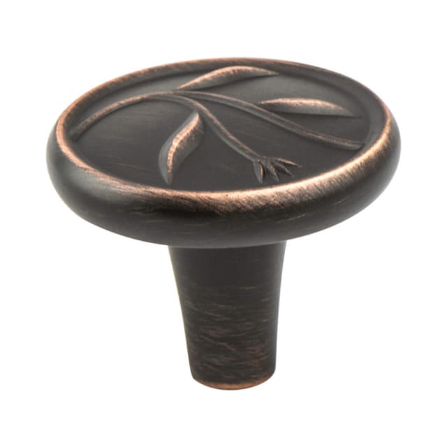 Berenson Art Nouveau Series Verona Bronze 1-3/8" (35 mm) Diameter Knob, - 4017-10VB-P