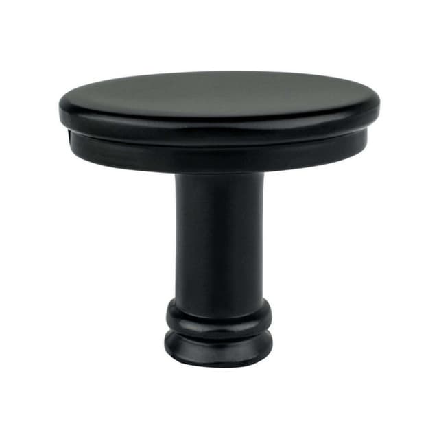 Berenson Dierdra Series Matte Black 1-7/16" (37 mm) L x 1" (25 mm) W Knob, - 4158-1055-P