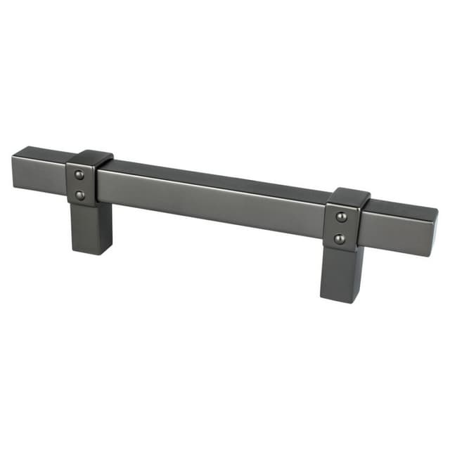 Berenson Rivet Rebel Series 3-3/4" (96 mm) Center to Center Slate Pull, - 5097-4SLT-P