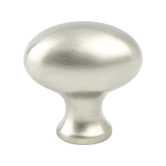 Berenson Euro Classica Series Brushed Nickel 1-3/8" (35 mm) L x 7/8" (22 mm) W Knob, - 7090-1BPN-C