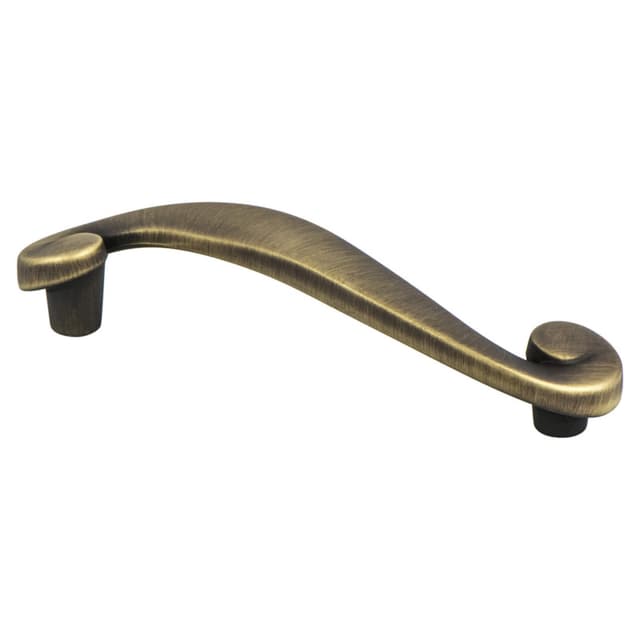 Berenson Sonata Series 3-3/4" (95 mm) Center to Center Rustic Brushed Brass Pull, - 7120-1RAB-C