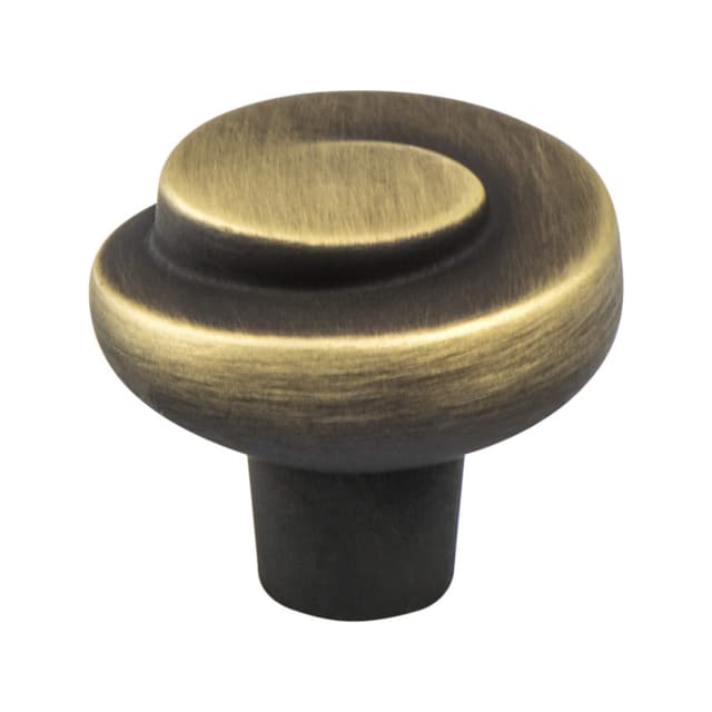 Berenson Sonata Series Rustic Brushed Brass 1-3/16" (30 mm) Diameter Knob, - 7126-1RAB-C
