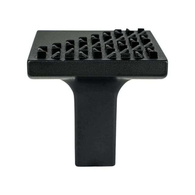 Berenson Rogue Series Matte Black 1-3/16" (30 mm) L x 1-3/16" (30 mm) W Knob, - 8090-1055-P
